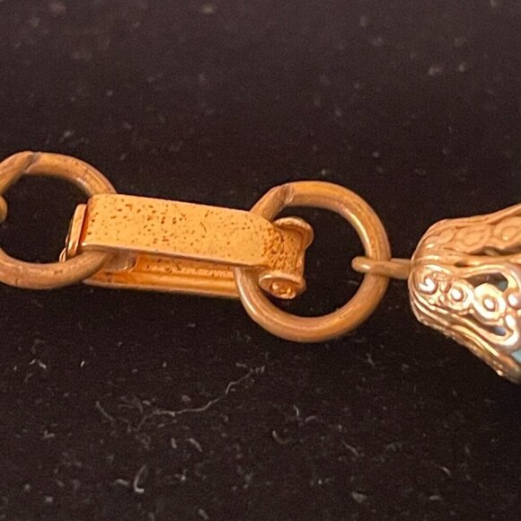 VINTAGE BEADED NECKLACE BLUE CIRCA 1970s - Picture 10 of 10